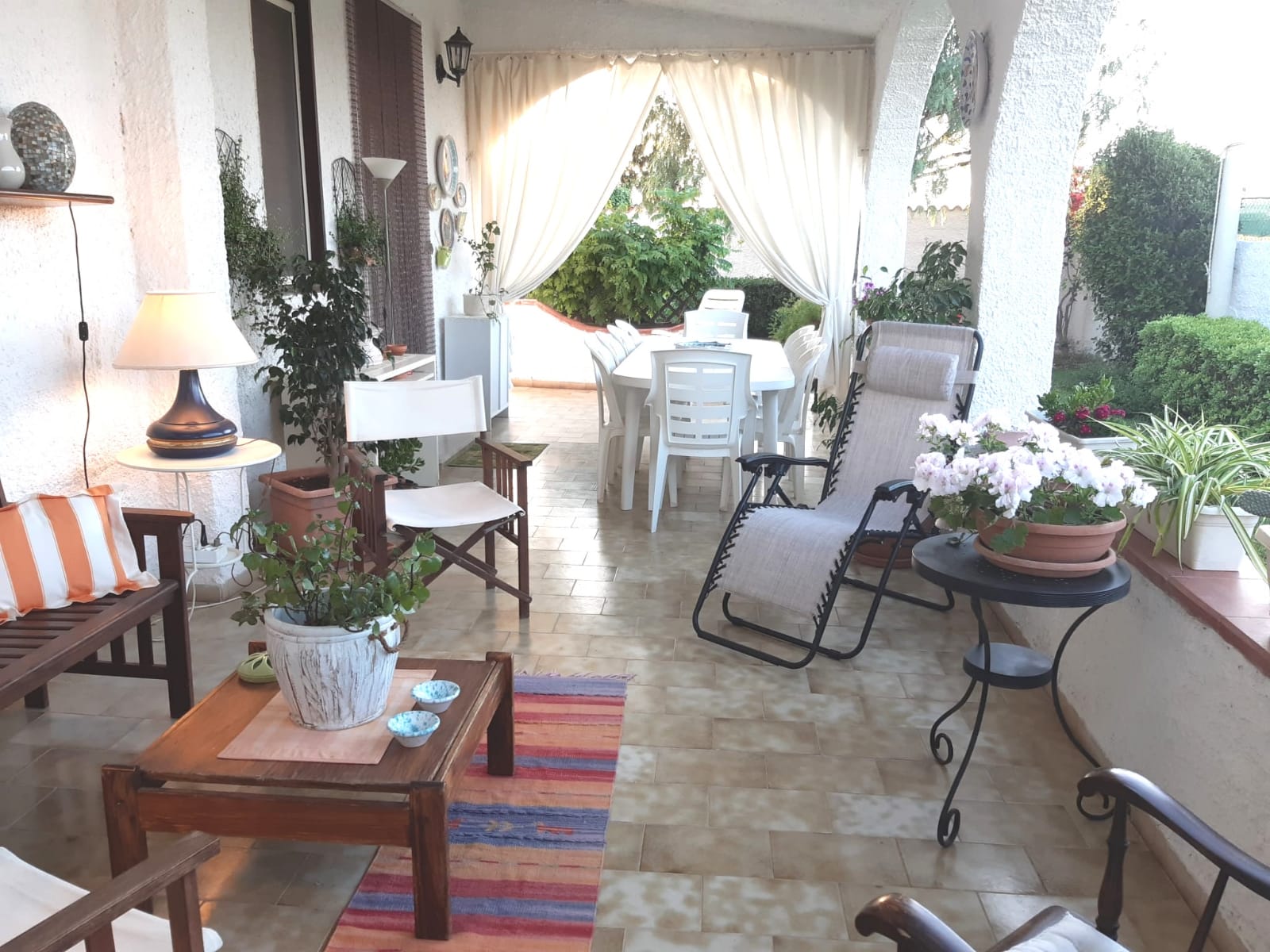 Area soggiorno coperta della veranda